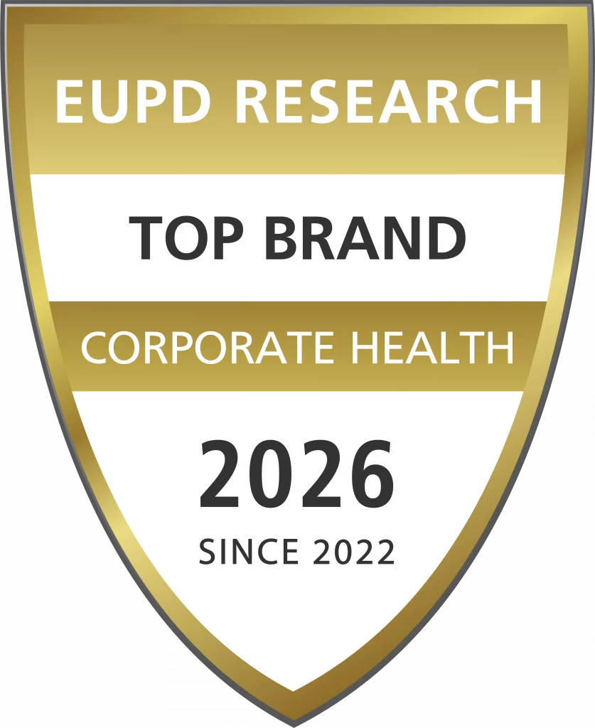 Siegelgold vom EUPD Research als Top Brand im Corporate Health 2026 since 2022